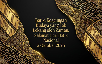 Melestarikan Warisan Budaya, Menjaga Jati Diri Bangsa: Selamat Hari Batik Nasional 2026