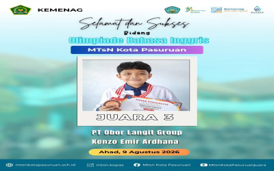 Raih Dua titel dalam sehari, Siswa MTsN Kota Pasuruan kembali mengukir prestasi