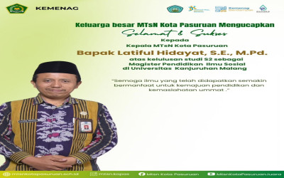 Kembangkan Keilmuan, Bapak Latiful Hidayat Lulus jenjang Magister!