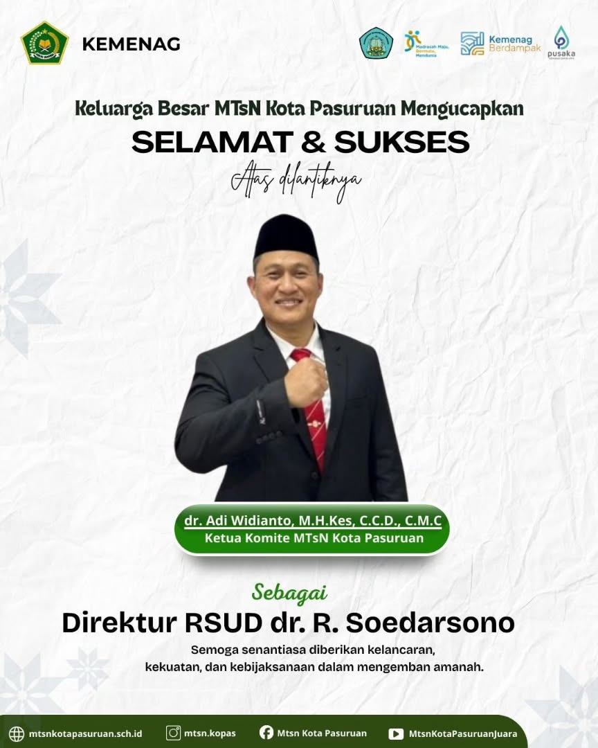 dr.Adi Widianto, Mtsn Kota Pasuruan head of PTA